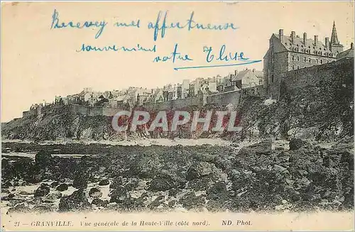 Cartes postales Granville Vue generale de la Haute Ville cote nord