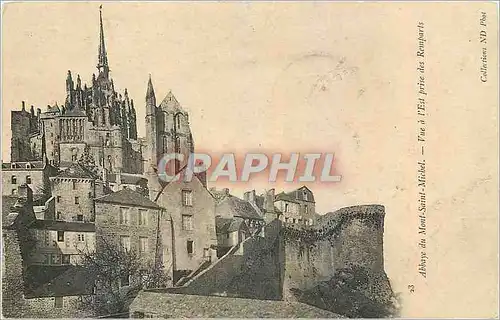 Ansichtskarte AK Abbaye du Mont Saint Michel Vue a l'Est prise des Remparts