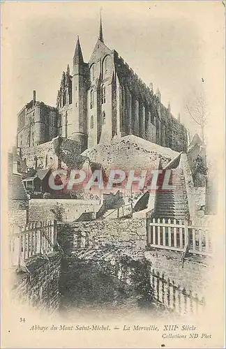 Cartes postales Abbaye du Mont Saint Michel La Merveille