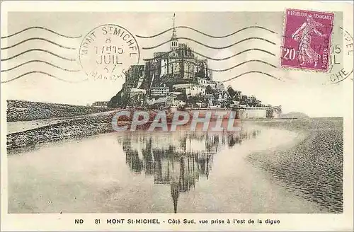 Ansichtskarte AK Mont St Michel Cote Sud vue prise a l'est de la digue