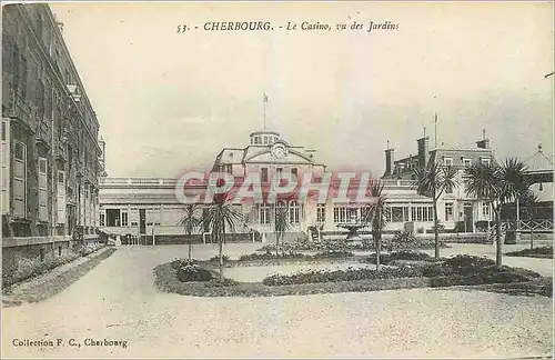 Ansichtskarte AK Cherbourg Le Casino vu des Jardins