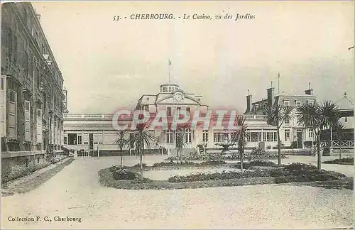 Cartes postales Cherbourg Le Casino vu des Jardins