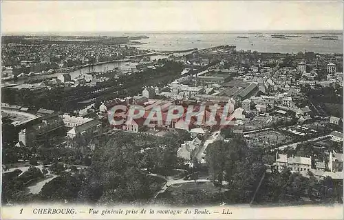Cartes postales Cherbourg Vue generale prise de la montagne du Route