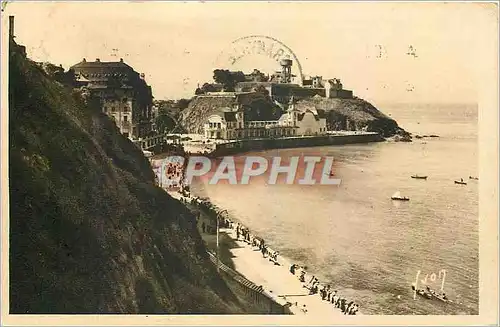 Cartes postales Granville Manche Le Roc et le Plat Gousset a maree haute