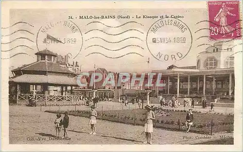 Cartes postales Malo les Bains Nord Le Kiosque et le Casino