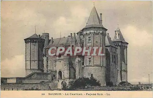 Cartes postales Saumur Le Chateau Facade sud