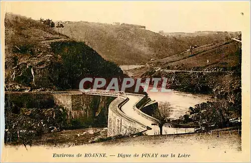 Cartes postales Environs de Roanne Digue de Pinay sur la Loire