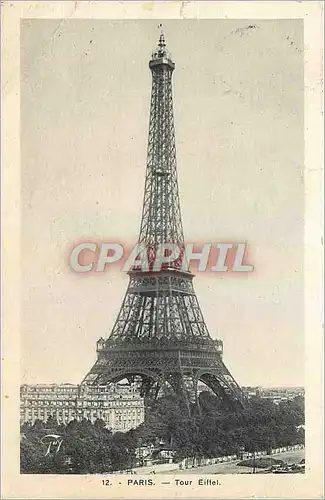 Cartes postales Paris Tour Eiffel