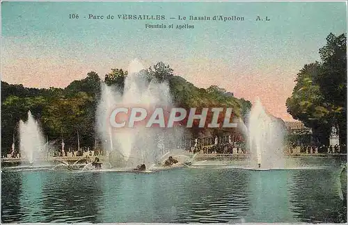 Cartes postales Parc de Versailles Le Bassin d'Apollon