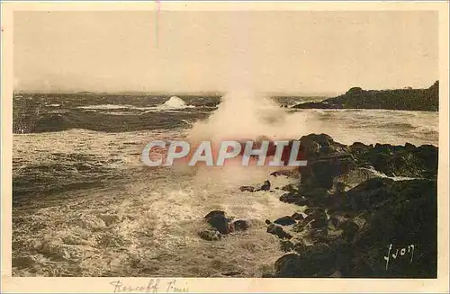 Ansichtskarte AK Roscoff Finistere Effet de Vague