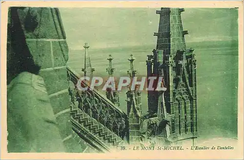 Cartes postales Le Mont St Michel L'Escalier de Dentelles