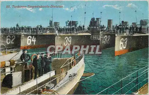 Cartes postales Turbinen Torpedoboots Division Bateaux