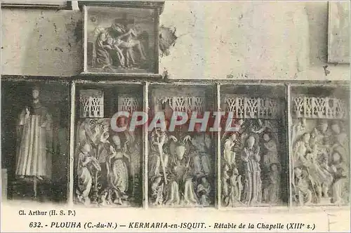 Ansichtskarte AK Plouha C du N Kermaria en Isquit Retable de la Chapelle
