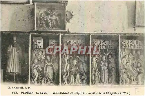 Cartes postales Plouha C du N Kermaria en Isquit Retable de la Chapelle