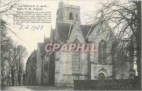 Cartes postales Lamballe C du N Eglise ND Facade