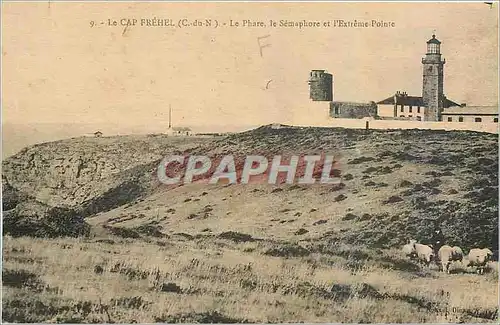 Ansichtskarte AK Le Cap Frehel C du N Le Phare le Semaphore et l'Extreme Pointe