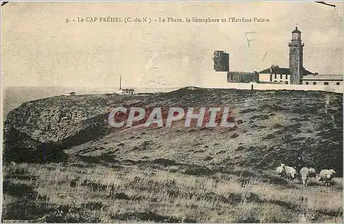 Cartes postales Le Cap Frehel C du N Le Phare le Semaphore et l'Extreme Pointe