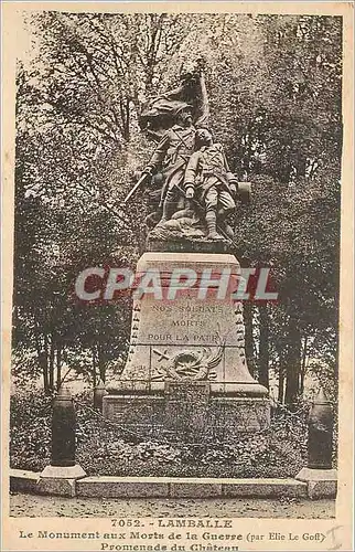 Cartes postales Lamballe Le Monument aux Morts de la Guerre