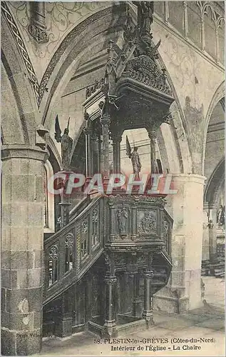 Ansichtskarte AK Plestin les Greves Cotes du Nord Interieur de l'Eglise