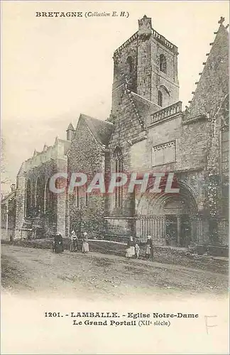 Ansichtskarte AK Lamballe Eglise Notre Dame Le Grand Portail