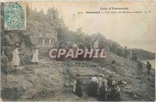 Cartes postales Rotheneuf Une visite aux Rochers sculptes