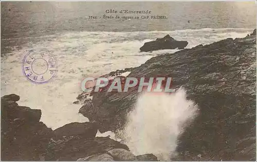 Ansichtskarte AK Cote d'Emeraude Etude de vagues au Cap Frehel