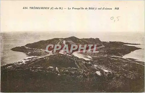 Cartes postales Trebeurden C du N La Presqu'ile de Bihit a vol d'oiseau