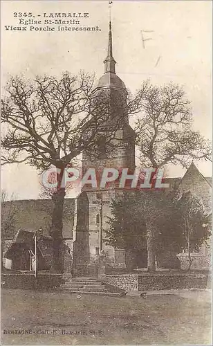 Cartes postales Lamballe Eglise St Martin Vieux Porche interessant