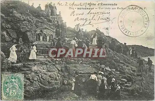 Cartes postales Rotheneuf Une visite aux Rochers Sculptes