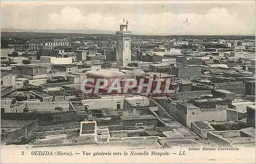 Cartes postales Oudjda Maroc Vue generale vers la Nouvelle Mosquee