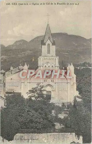 Cartes postales Gex Eglise et le Col de la Faucille