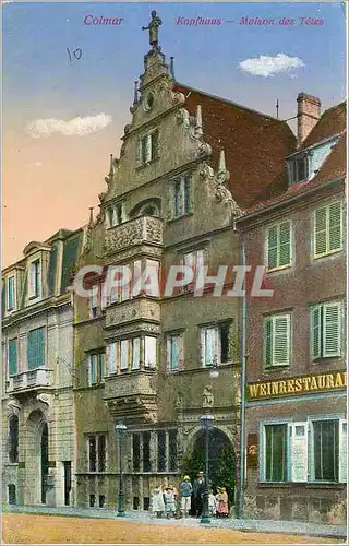 Ansichtskarte AK Colmar Kopfhaus Maison des Tetes