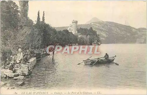 Ansichtskarte AK Le Lac d'Annecy Duingt Le Port et le Chateau Peche Pecheur