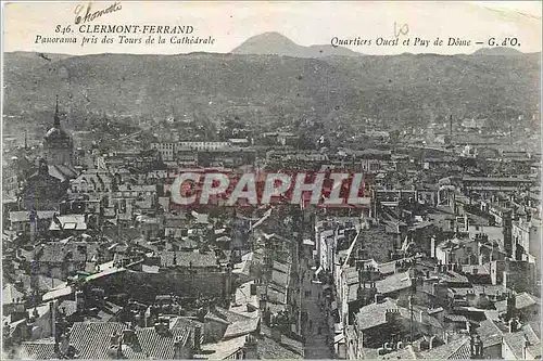 Cartes postales Clermont Ferrand Panorama pris des Tours de la Cathedrale