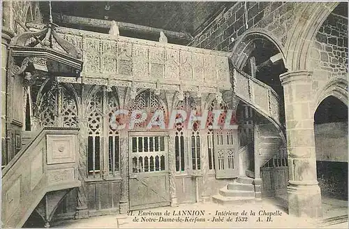 Ansichtskarte AK Environs de Lannion Interieur de la Chapelle de Notre Dame de Kerfons