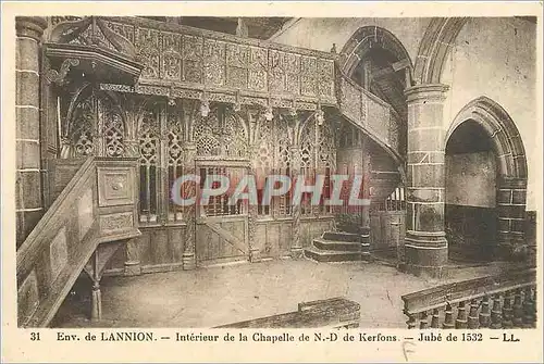 Ansichtskarte AK Env de Lannion Interieur de la Chapelle de ND de Kerfons