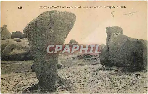 Cartes postales Ploumanach Cotes du Nord Les Rochers etranges le Pied