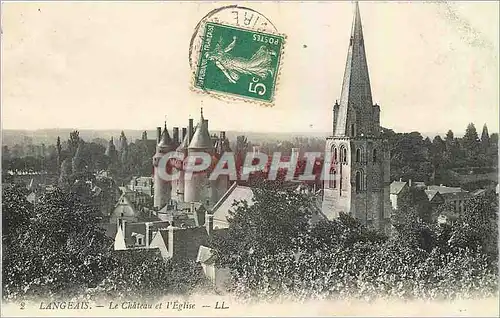 Cartes postales Langeais Le Chateau et l'Eglise