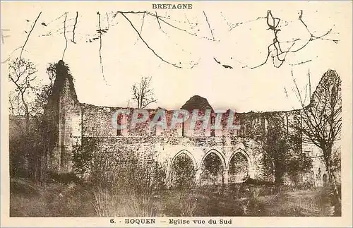 Cartes postales Bretagne Boquen Eglise vue du Sud