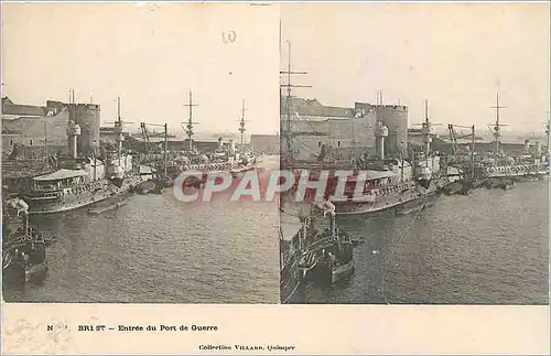 Ansichtskarte AK Brest Entree du Port de Guerre Bateaux