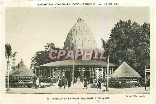 Cartes postales Pavillon de l'Afrique Equatoriale Francaise Paris Exposition Coloniale Internationale 1931