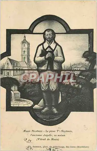 Cartes postales Musee Nicolazic Le pieux Y Nicolazie Vitrail du Musee