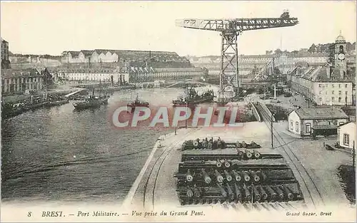 Ansichtskarte AK Brest Port Militaire Vue prise du Grand Pont