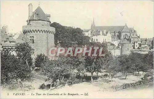 Cartes postales Vannes La Tour du Connetable et les Remparts