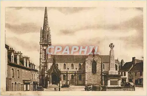 Ansichtskarte AK Landivisiau Finistere La Place de l'Eglise