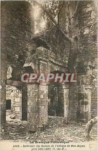 Ansichtskarte AK Interieur des Ruines de l'Abbaye de Bon Repos pres Gouarec C du N