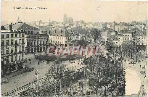 Cartes postales Liege Place du Theatre