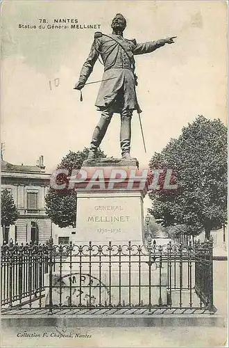 Ansichtskarte AK Nantes Statue du Generale Mellinet