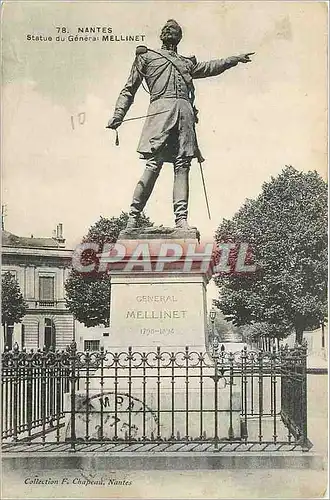 Cartes postales Nantes Statue du Generale Mellinet