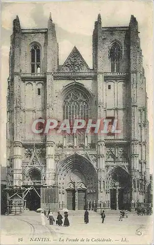 Ansichtskarte AK Nantes La Facade de la Cathedrale